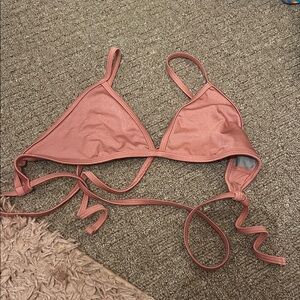 Jolyn Clothing Pink Triangle Bikini Top